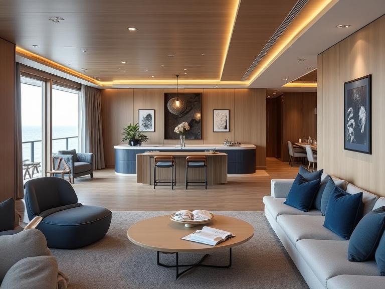 Modernes Luxusschiff-Interieur für Gen-X